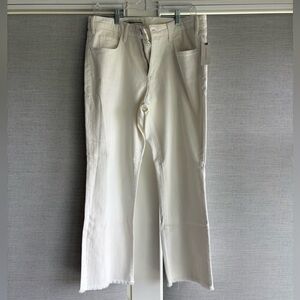 Pilcro and the Letterpress White Cropped Ankle Jeans